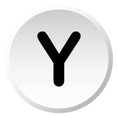 Resimli Simge Arka Planda İzole - Y