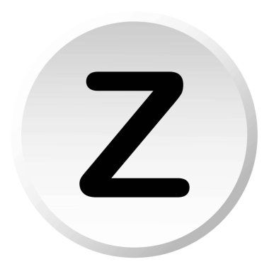 Resimli Simge Arka Planda İzole - Z