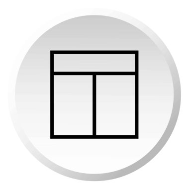 Resimli Simge Arka Planda İzole - Web Wireframe 3 Way 