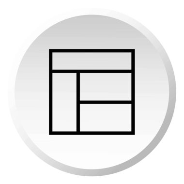 Resimli Simge Arka Planda İzole - Web Wireframe 4 Way 