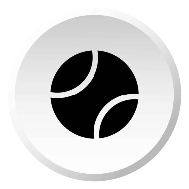 Resimli Simge Arka Planda İzole - Tenis Topu