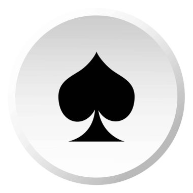 Resimli Simge Arka Planda İzole - Maça Kart Takım