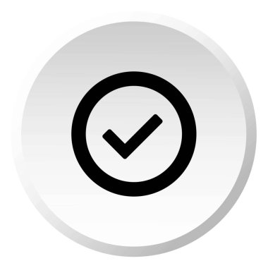 Resimli Simge Arka Planda İzole - Yuvarlak İşaretle