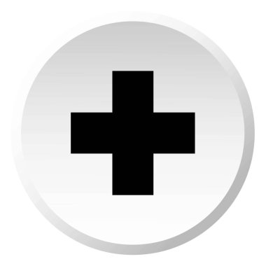 Resimli Simge Arka Planda İzole - Artı