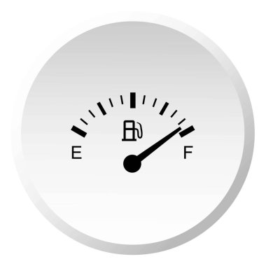 Resimli Simge Arka Planda İzole - Petrol Ölçer Tam