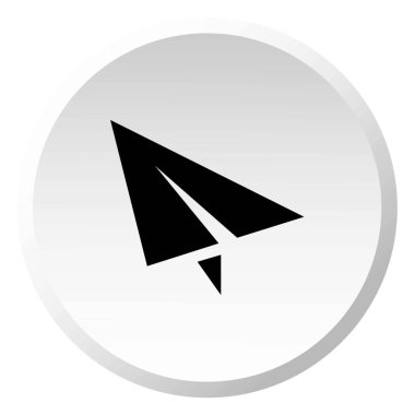 Resimli Simge Arka Planda İzole - Kağıt Uçak