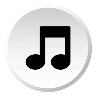 Resimli Simge Arka Planda İzole - Müzik Notaları