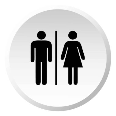 Resimli Simge Arka Planda İzole - Erkek ve Kadın