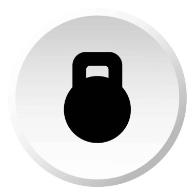 Resimli Simge Arka Planda İzole - Kettle Bell