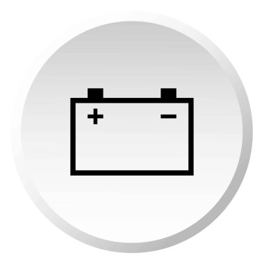 Resimli Simge Arka Planda İzole - Büyük Pil