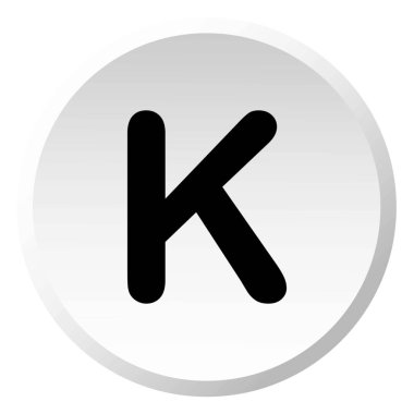 Resimli Simge Arka Planda İzole - K