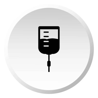 Resimli Simge Arka Planda İzole - Iv İntravenöz Damla