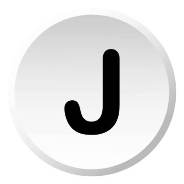 Resimli Simge Arka Planda İzole - J