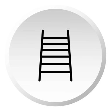 Resimli Simge Arka Planda İzole - Yangın Merdiveni