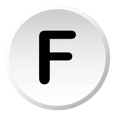 Resimli Simge Arka Planda İzole - F