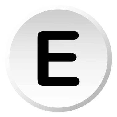 Resimli Simge Arka Planda İzole - E