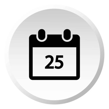 Resimli Simge Arka Planda İzole - Günlük Takvim