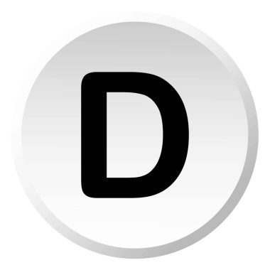 Resimli Simge Arka Planda İzole - D