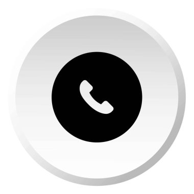 Resimli Simge Arka Planda İzole - Daire Telefon Dolu