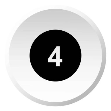 Resimli Simge Arka Planda İzole - Daire 4 Dolu