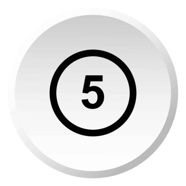 Resimli Simge Arka Planda Yalıtılmış - Daire 5 Anahat