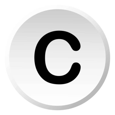 Resimli Simge Arka Planda İzole - C