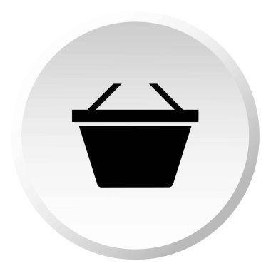 Resimli Simge Arka Planda İzole - Sepet