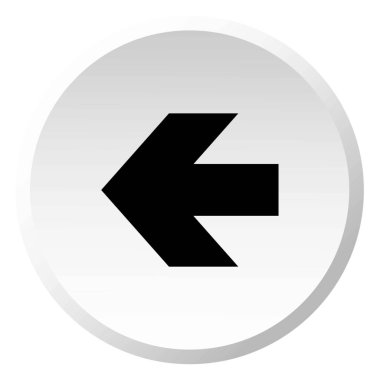 Resimli Simge Arka Planda İzole - Sol Ok