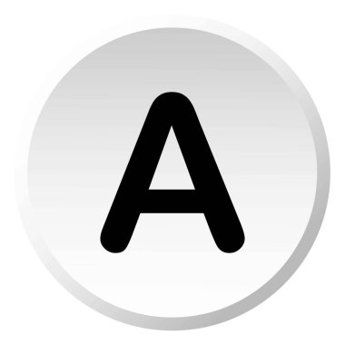 Resimli Simge Arka Planda İzole - A