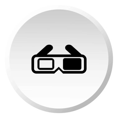 Resimli Simge Arka Planda İzole - 3d Gözlük