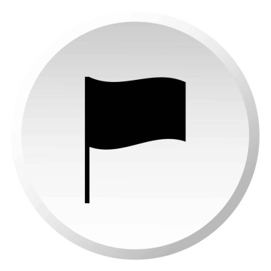 Resimli Simge Arka Planda İzole - 3d Dalgalı Bayrak