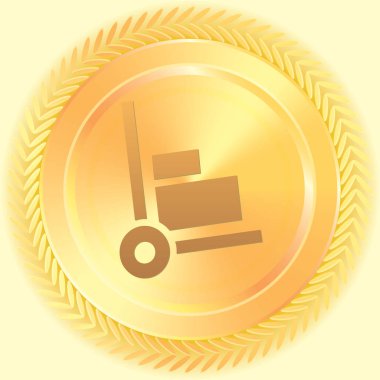 Resimli Simge Arka Planda İzole - Trolley