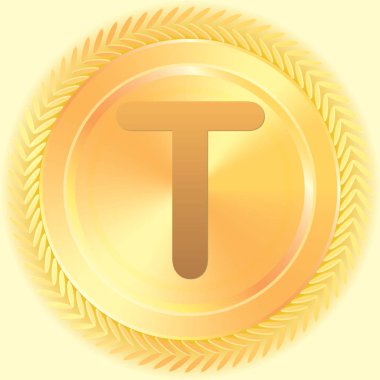 Resimli Simge Arka Planda İzole - T