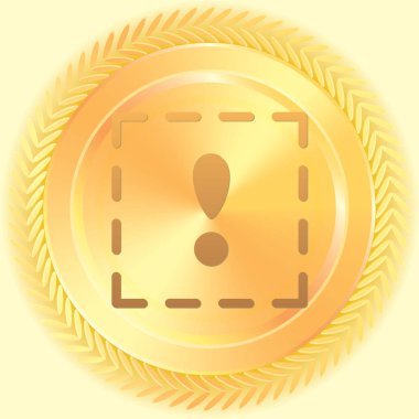 Resimli Simge Arka Planda İzole - Kareli Ünlem 