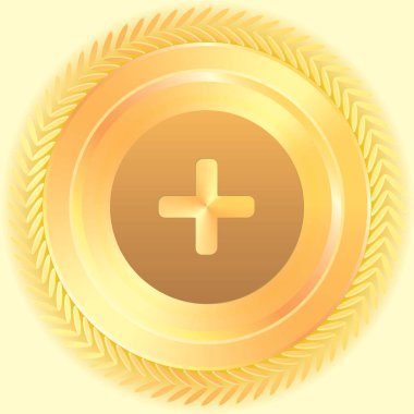 Resimli Simge Arka Planda İzole - Round Plus Seçili