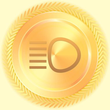 Resimli Simge Arka Planda İzole - Ana Farlar Ligh