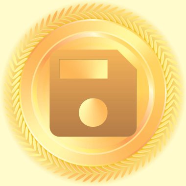 Resimli Simge Arka Planda İzole - Büyük Disket