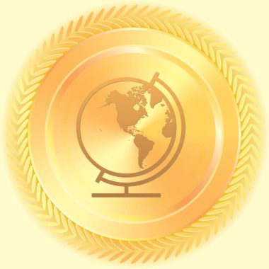 Resimli Simge Arka Planda İzole - Globe North America 