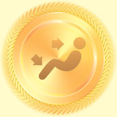 Resimli Simge Arka Planda İzole - Ayak iyi ve Yüz F