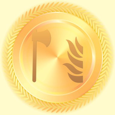 Resimli Simge Arka Planda İzole - Yangın Ekseni