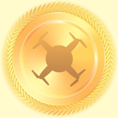 Resimli Simge Arka Planda İzole - Dairesel Drone