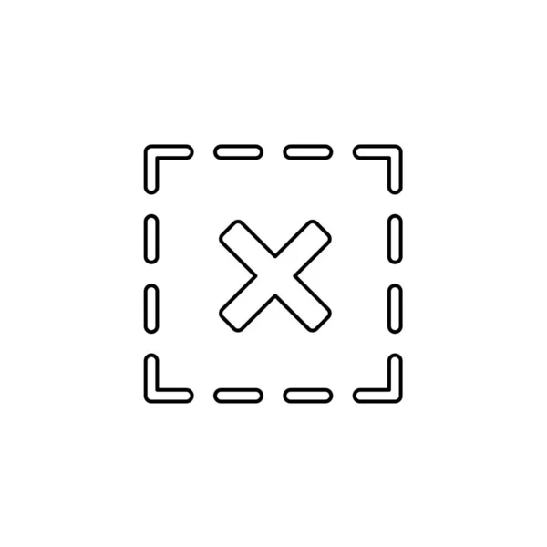Geïllustreerd pictogram geïsoleerd op een achtergrond-kwadraat Kruis — Stockvector