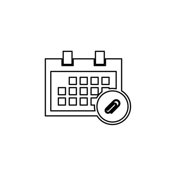 Icono ilustrado aislado sobre un fondo - Calendario cuadrado Atta — Vector de stock