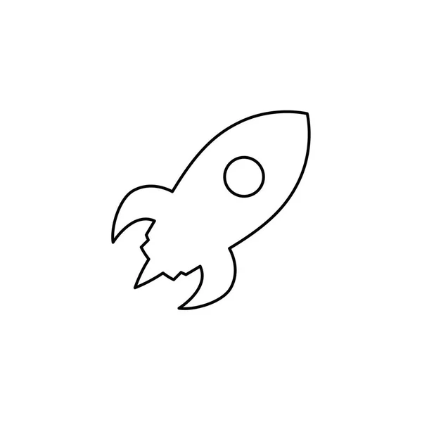 背景上隔离的插图图标 - 太空火箭 — 图库矢量图片