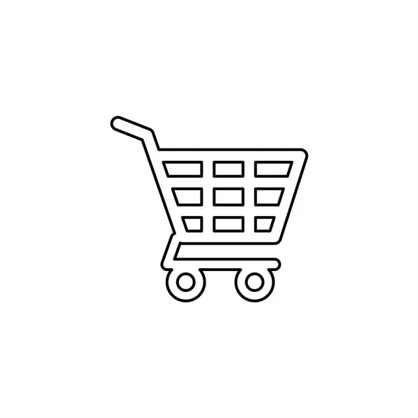 Ícone ilustrado isolado em um fundo - carrinho de compras —  Vetores de Stock