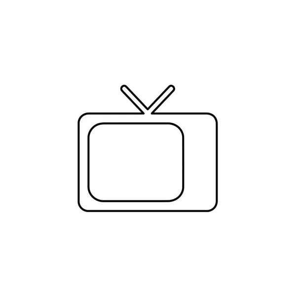 Illusztrált ikon izolált a háttér-retro televízió — Stock Vector
