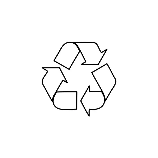 Icono ilustrado aislado sobre un fondo - Reciclaje — Archivo Imágenes Vectoriales
