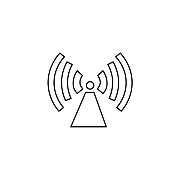 Ілюстрована ікона ізольована на фоні-радіо вежа — стоковий вектор