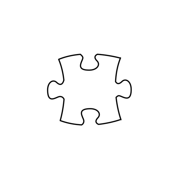Resimli Simge Arka Planda İzole - Puzzle Piece — Stok Vektör