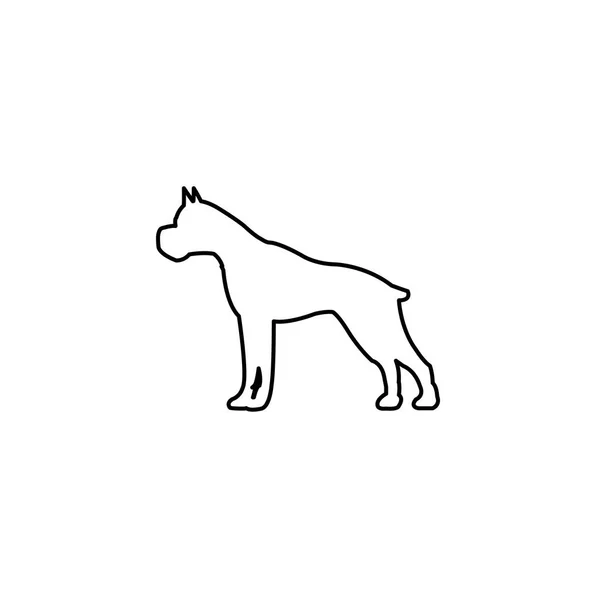 Icono ilustrado aislado sobre fondo - Pitbull Guard Dog — Vector de stock